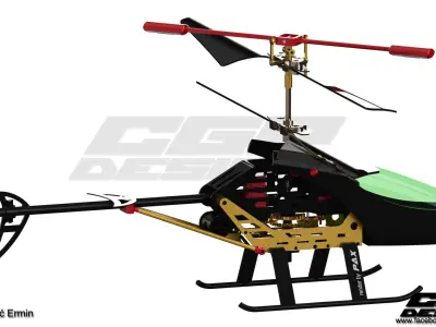CGPdesign academyHelicopter toy- design by Huskic Ermin Free 3D model