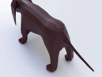 Basset hound dog 3d model  Low-poly 3D model