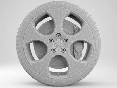 Volkswagen Golf Gti Rim 3D model