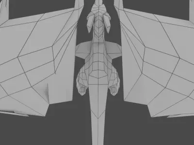 Small Flying Dragon Low-poly 3D model