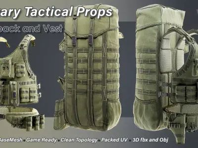 Military Tactical Props Vol 01 Low-poly 3D model