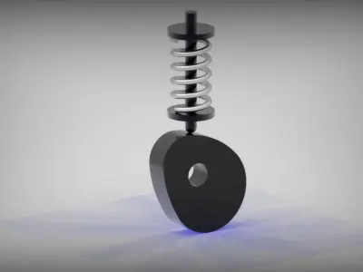 CAM Follower Mechanism with Spring Free 3D model