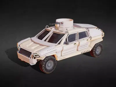 Military Suv Gameready Low-poly 3D model