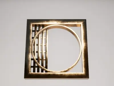 Bronze Wall Decoration 01 Free low-poly 3D model