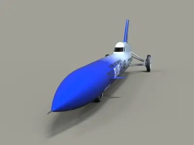 Blue Flame jet car 3D model