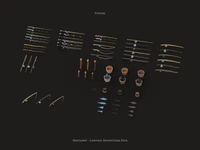 Lowpoly Adventurer Pack Low-poly 3D model