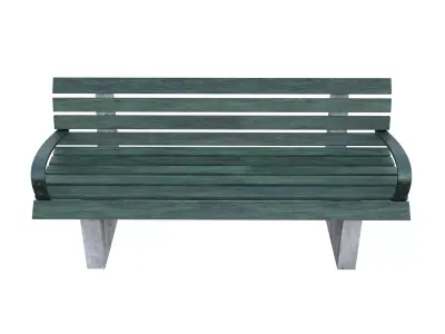 Old Wooden Bench Low-poly 3D model purchase