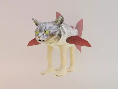 Trulimero Trulicina Italian brainrot Low Poly Character Low-poly 3D model