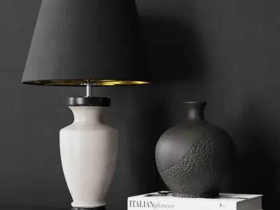  Eno Ceramic Arrius Calmness Shade Lamp Model, White 