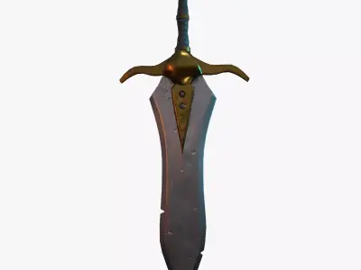 A MEDIEVAL GAMING SWORD Low-poly 3D model