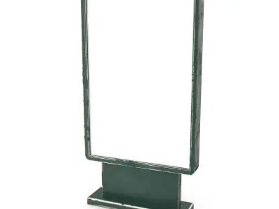 Street Advertising Billboard 02 Low-poly 3D model