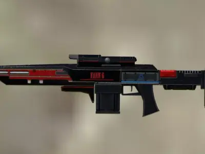 FANN 6 rifle Low-poly 3D model