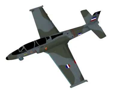 Soko G-2 Galeb Aircraft Low-poly 3D model