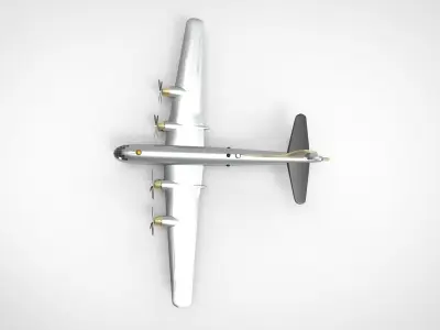 B-29 Superfortress  Silver 3D model