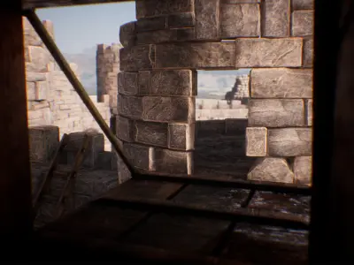 Medieval Siege Engines  11 Assets Low-poly 3D model