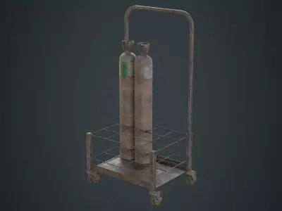 Gas Cylinder 3D Low-poly 3D model