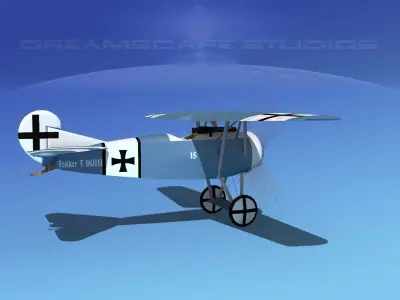 Fokker DVIII V12 3D model
