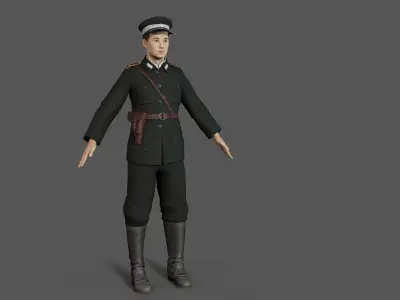 soldier character Low-poly 3D model