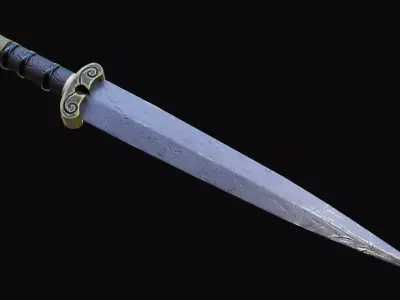 Apsu Dagger Low-poly 3D model