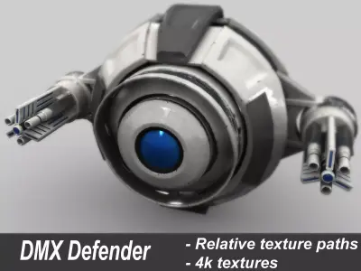 Sci fi drone DMX Defender 3D model