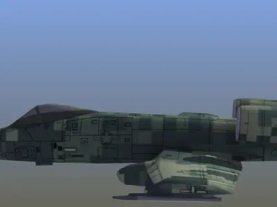 A10 Warthog Low-poly 3D model