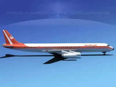 Douglas DC-8-63 Aero Peru 3D model