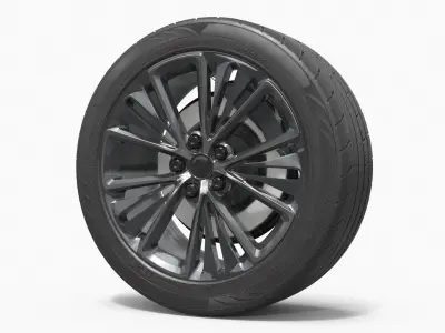 Wheel Hybrid Car with Low Profile Tire 3D model