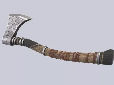 Fantasy hatchet Low-poly 3D model purchase
