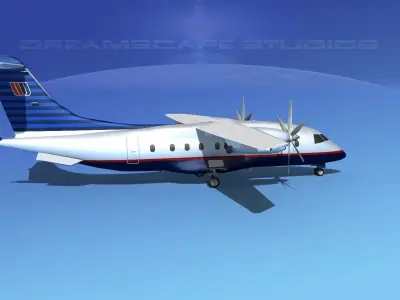 Dornier Do-328-130 United Express 3D model