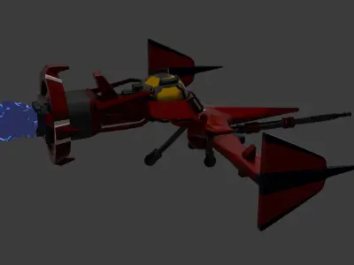 SwordfishII CowboyBebop Stylized Tri1tree Low-poly 3D model