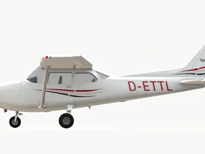 Cessna 172 Low-poly 3D model