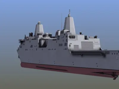 San Antonio LPD Assault Ship 3D model