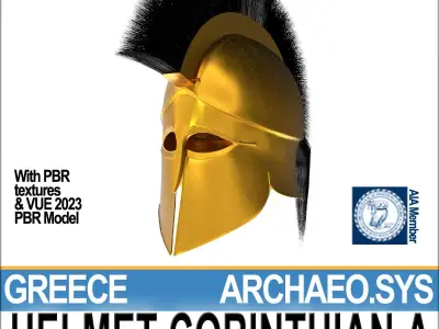 Greek Corinthian Helmet A 3D model