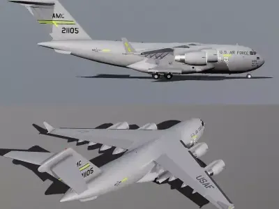 Boeing C-17 Globemaster III Low-poly 3D model