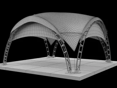 Marketing Arc fair tent 3D model