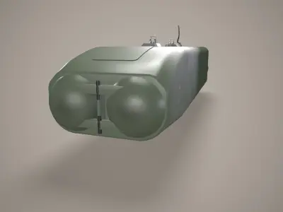  Launcher PARS 3LR With Missile X2 Low-poly 3D model