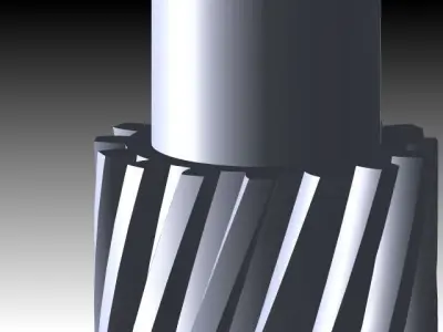 Helical Gear Free 3D model