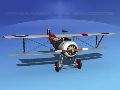 Nieuport 17 Fighter V06 RAF 3D model