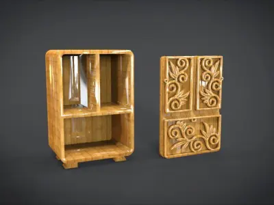 Classic Ornament cupboard Furniture 3D print model