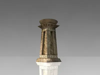 Ancient Egyptian brazier Low-poly 3D model