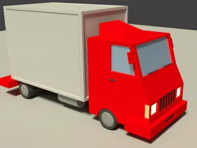 Low Poly Truck Low-poly 3D model