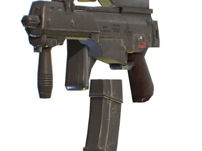 Shooting Weapons Heckler  Koch G36C Low-poly 3D model