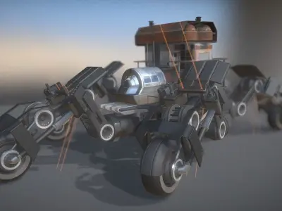 Fuel Tank Rusty Version Low-poly 3D model