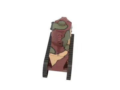 French Renault FT 17 Light Tank 3D model