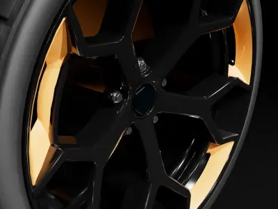 C5SMC type B wheel Low-poly 3D model