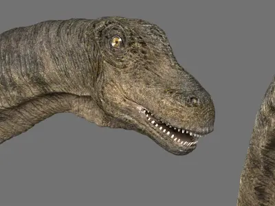 Alamosaurus dinosaur Low-poly 3D model