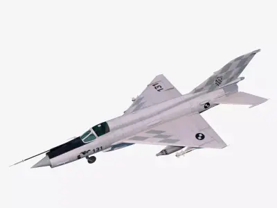 MiG-21bis fighter jet flying Free low-poly 3D model