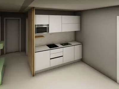 Apartment with furniture Free 3D model