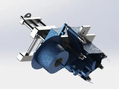 Assembly line of labeling machine 3D model