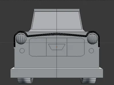 Cartoon car Low-poly 3D model